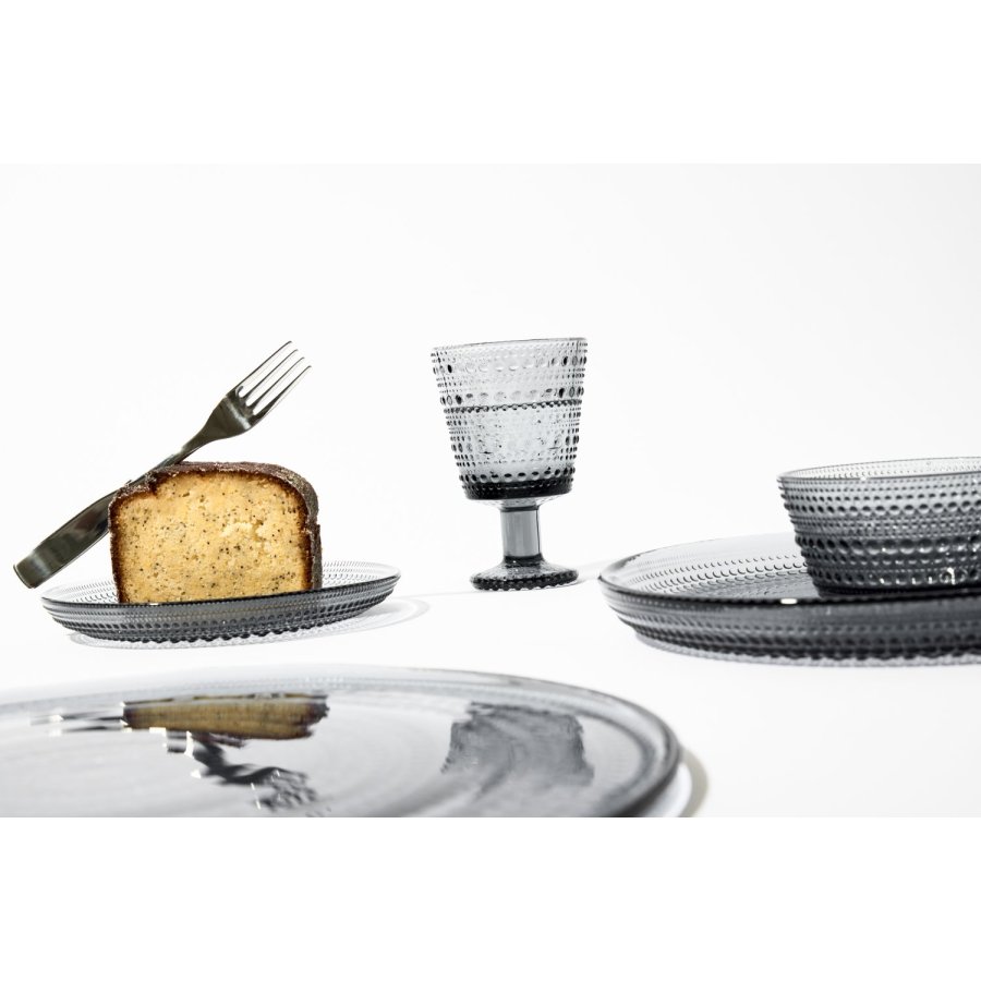 Iittala Kastehelmi Glas auf Fu&szlig; 2er Set 26 cl, Grau