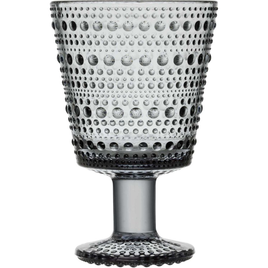 Iittala Kastehelmi Glas auf Fu&szlig; 2er Set 26 cl, Grau