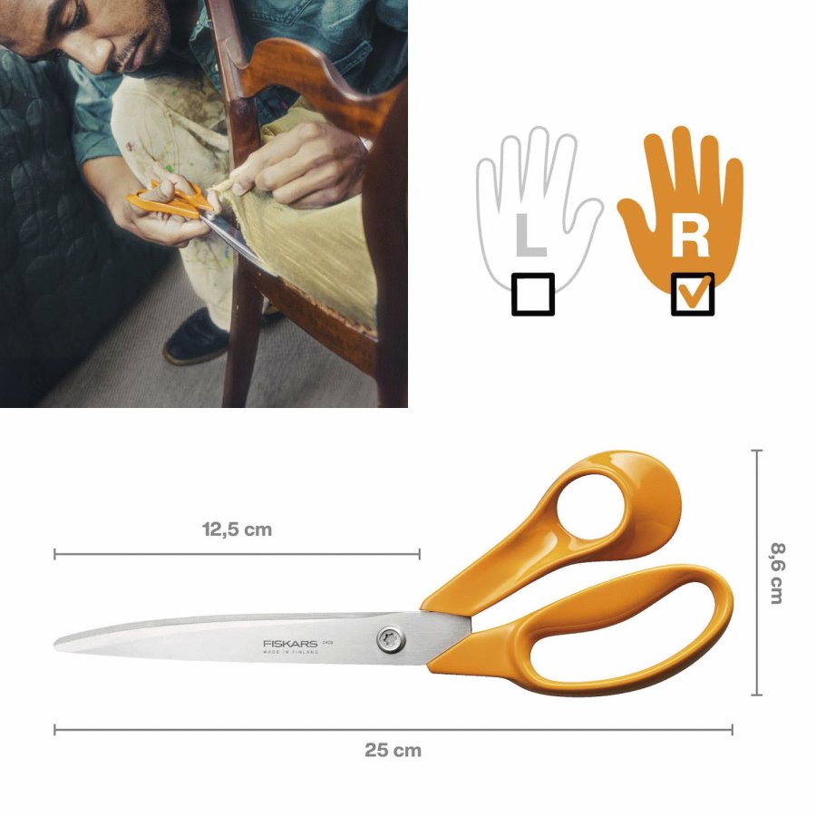 Fiskars Classic Schneiderschere 25 cm, Orange