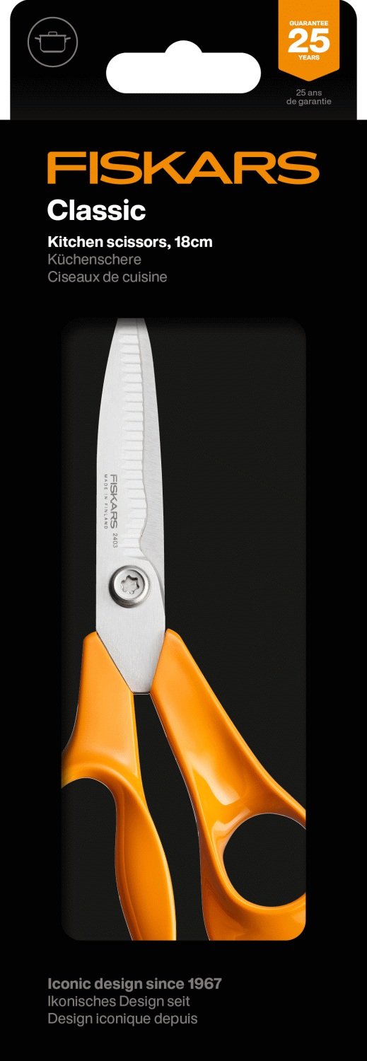Fiskars Classic Küchenschere 18 cm, Orange
