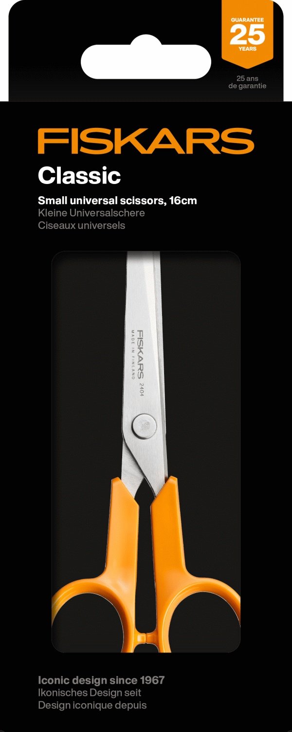 Fiskars Classic Universalschere 16 cm, Orange