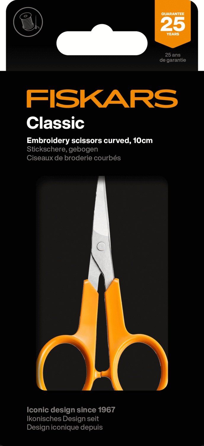 Fiskars Classic Stickschere 10 cm, Orange
