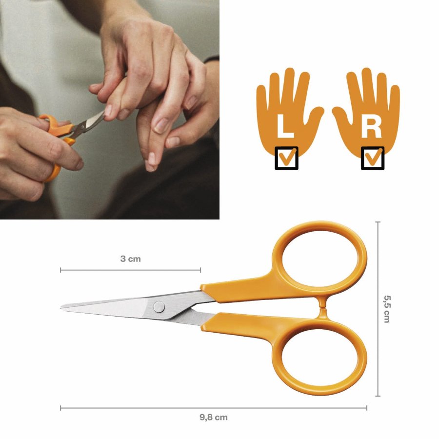 Fiskars Classic Gerade Nagelschere 10 cm, Orange