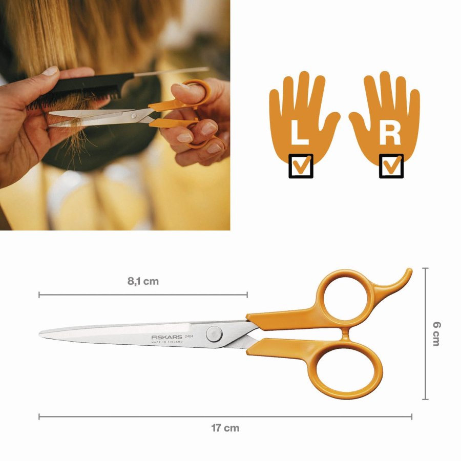 Fiskars Classic Friseurschere 17 cm, Orange