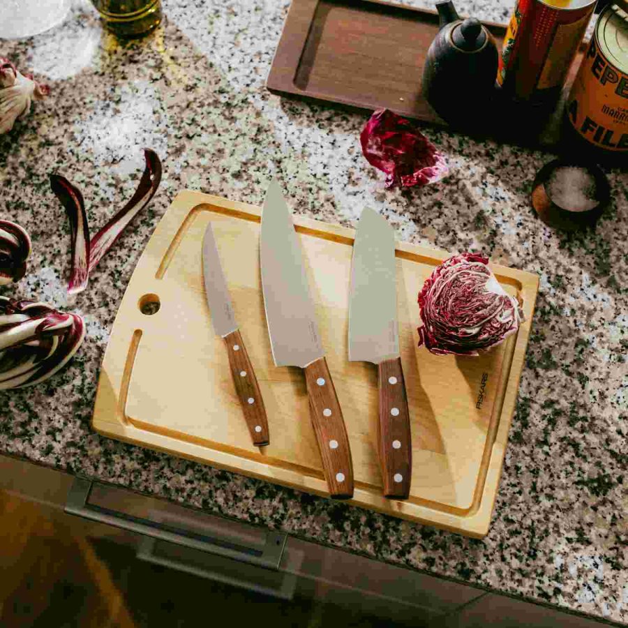 Fiskars Folken Knivs�t 3 stk, Ahorn