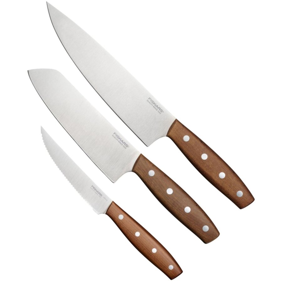 Fiskars Folken Knivs�t 3 stk, Ahorn