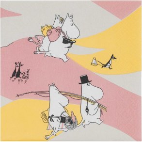 Moomin Arabia Mumin Papierserviette 20er Set 33x33 cm, Familienzeit