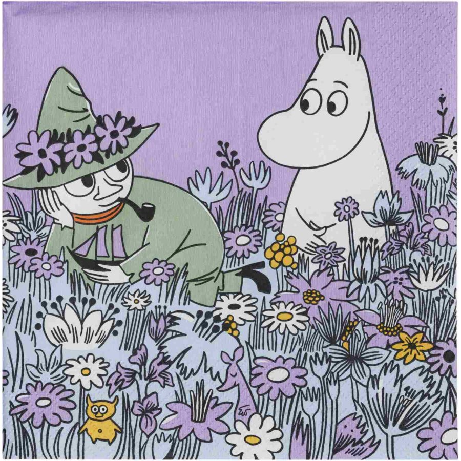 Moomin Arabia Mumin Papierserviette 20er Set 33x33 cm, Freunde F&uuml;r Immer