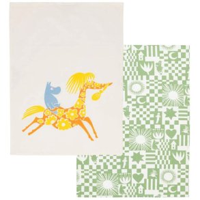 Moomin Arabia Mumi Viskestykke 2 stk. 50x70 cm, Fest Grn