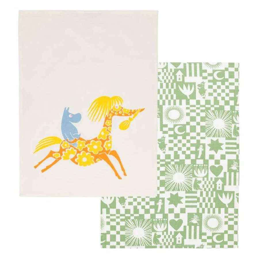Moomin Arabia Mumi Viskestykke 2 stk. 50x70 cm, Fest Grn