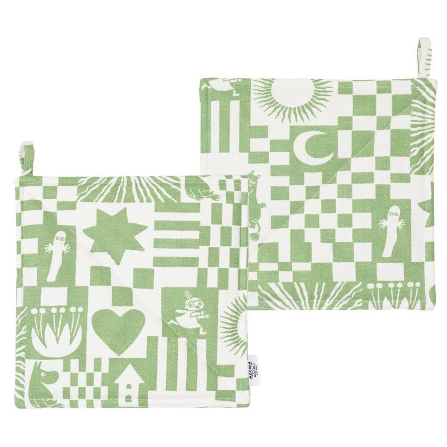 Moomin Arabia Mumi Grydelapper 2 stk. 22x22 cm, Fest Grn
