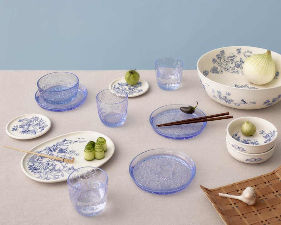 Moomin Arabia Mumin Wasserglas 2er Set 28 cl, Blau
