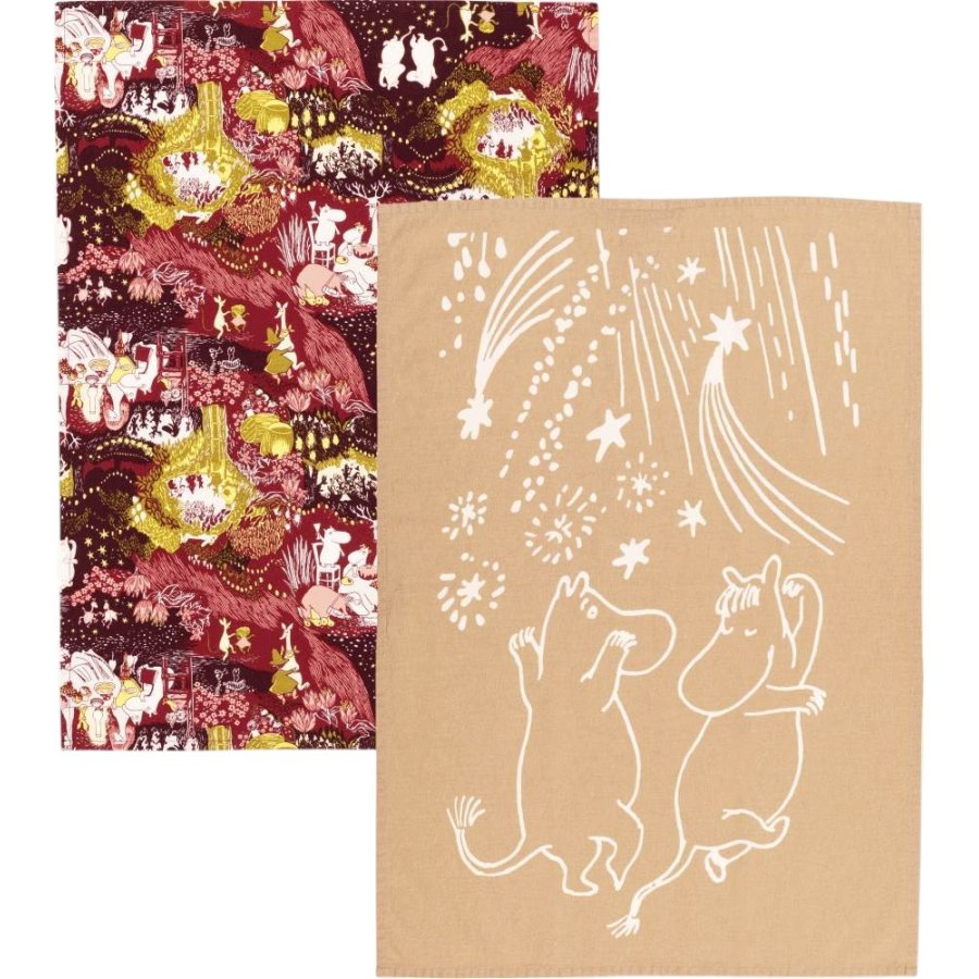 Moomin Arabia Mumin Geschirrtuch 2er Set 50x70 cm, Festliche Momente