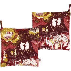 Moomin Arabia Mumi Grydelap 2 stk. 22x22 cm, Festlige jeblikke