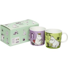 Moomin Arabia Mumi 80 rs Jubilum Krus 2 stk. 30 cl, Snorkfrken/Mumitrolden
