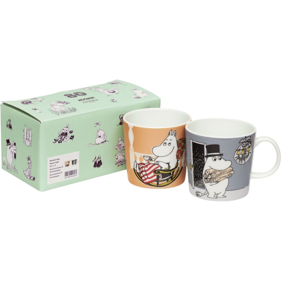 Moomin Arabia 80-jhriges Jubilum Becher 2er Set 30 cl, Muminpapa/Muminmama