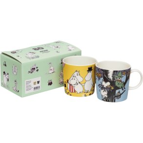 Moomin Arabia Mumi 80 rs Jubilum Krus 2 stk. 30 cl, Familietid/Venner for Evigt