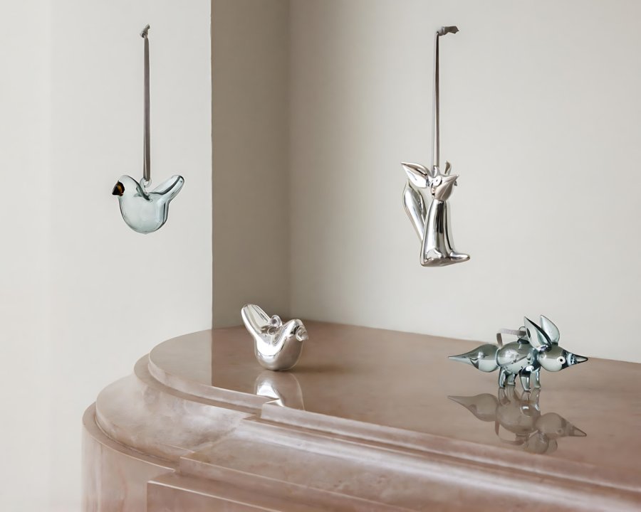 Iittala Glazen vogels 3-delige set 7,3 cm, Mirror