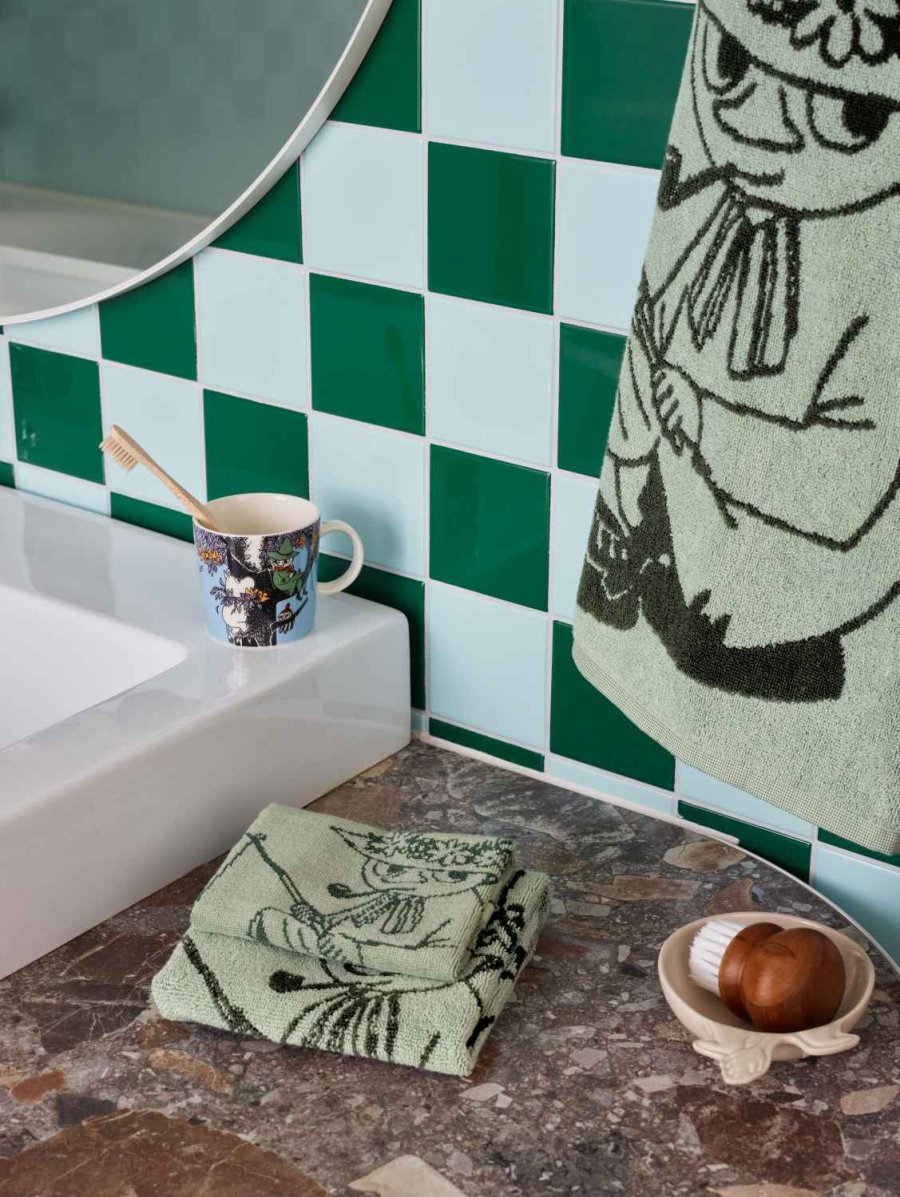Moomin Arabia Mumi H�ndkl�de 50x70 cm, Mumrikken/Gr�n