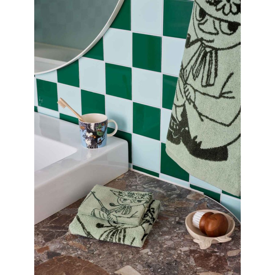 Moomin Arabia Mumi H�ndkl�de 30x50 cm, Mumrikken/Gr�n