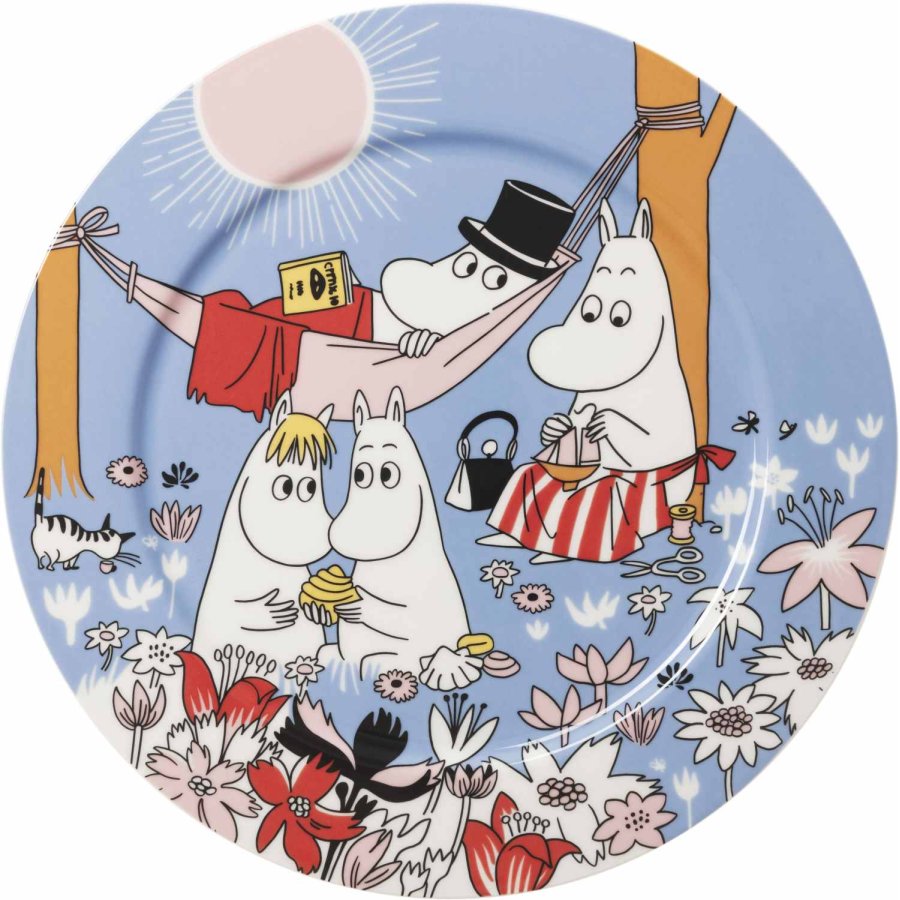 Moomin Arabia Mumin Servierplatte �29,8 cm, Familienzeit/Blau