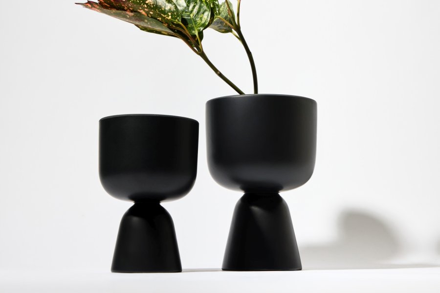 Iittala Nappula Kr�utertopf H23 cm, Mattschwarz