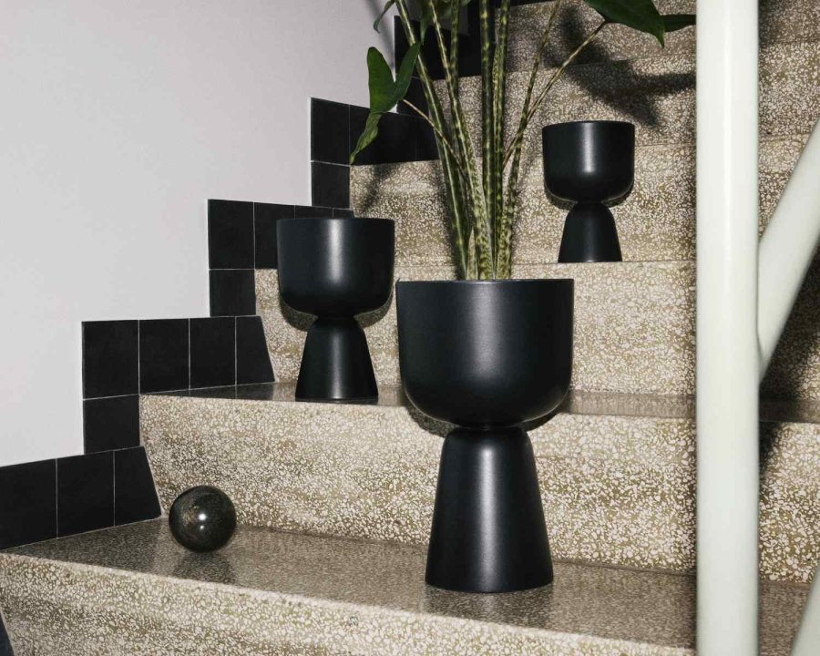 Iittala Nappula Kr�utertopf H19 cm, Mattschwarz