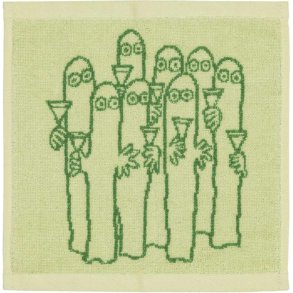Moomin Arabia Mumin Handtuch 25x25 cm, Gr&uuml;n/Hatifnatten
