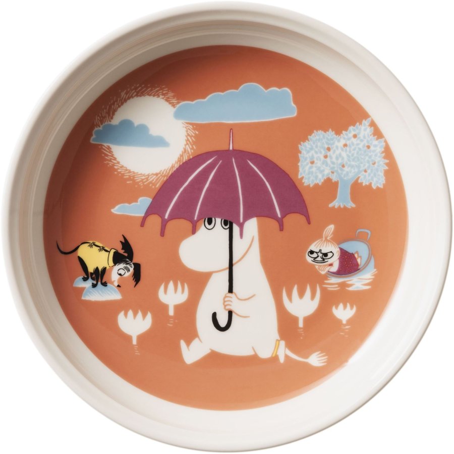 Moomin Arabia Mumin Kinder-Essgeschirr-Set, Unter Dem Regenschirm