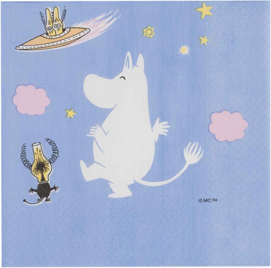 Moomin Arabia Mumin Papierserviette 33x33 cm, Weltraumabenteuer