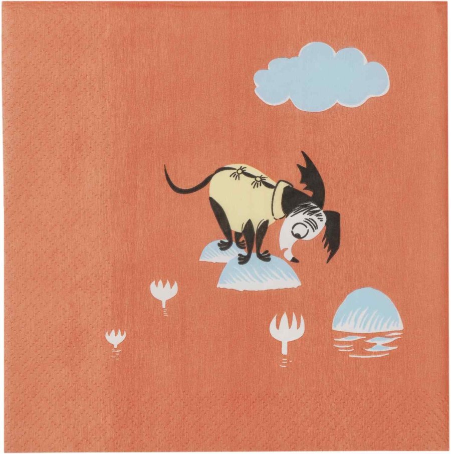 Moomin Arabia Mumin Papierserviette 33x33 cm, Unter Dem Regenschirm