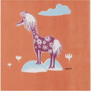 Moomin Arabia Mumin Papierserviette 33x33 cm, Unter Dem Regenschirm