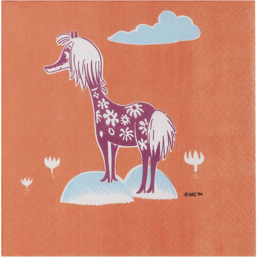 Moomin Arabia Mumin Papierserviette 33x33 cm, Unter Dem Regenschirm