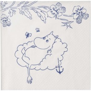 Moomin Arabia Mumi Haru Papierserviette 20er Set 33x33 cm, Wei&szlig;