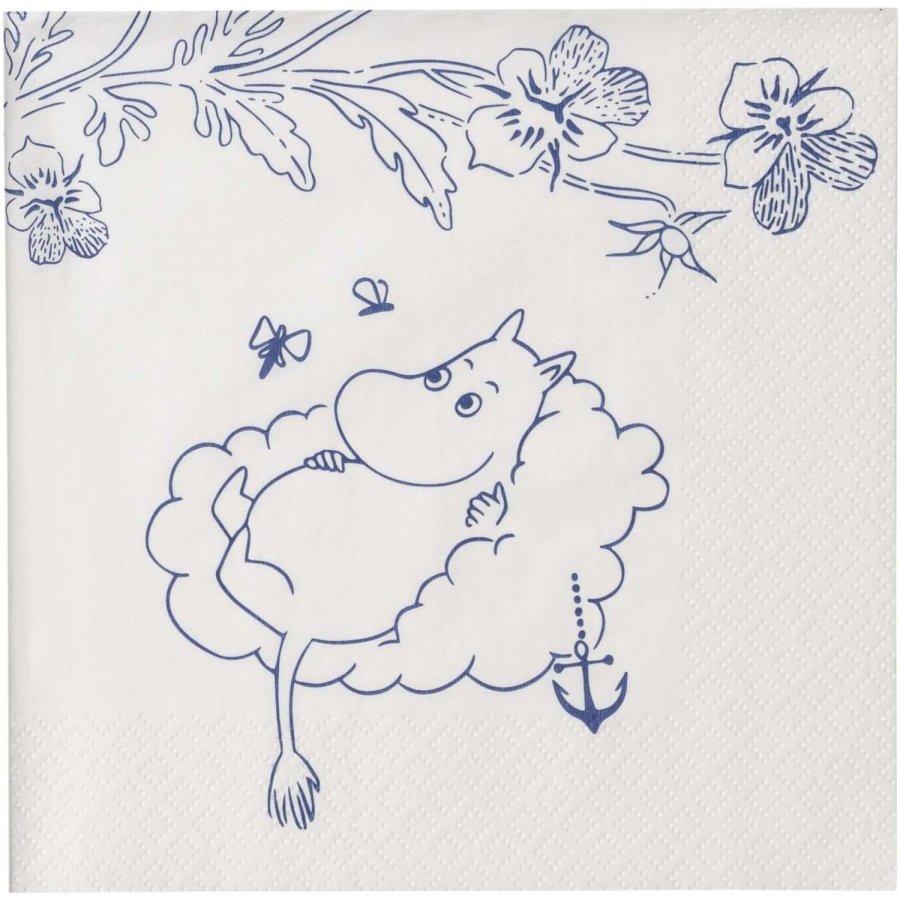 Moomin Arabia Mumi Haru Papierserviette 20er Set 33x33 cm, Wei&szlig;