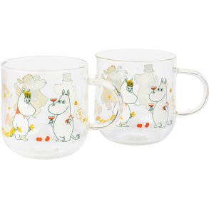 Moomin Arabia Mumi Wasserglas 2er Set 30 cl, Liebesgeschenk