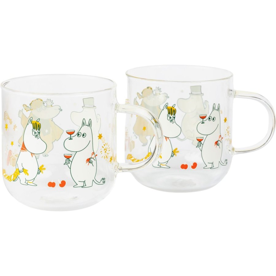 Moomin Arabia Mumi Wasserglas 2er Set 30 cl, Liebesgeschenk