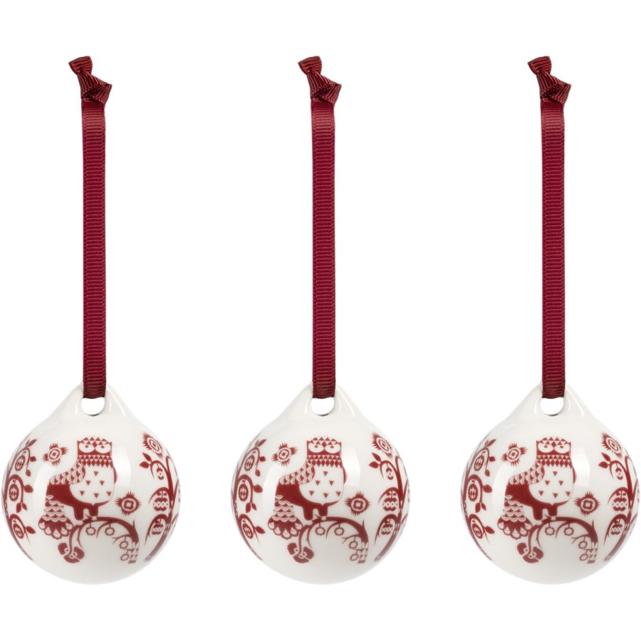 Iittala Taika Ornaments�t 3 stk. 5 cm, Garnet Red