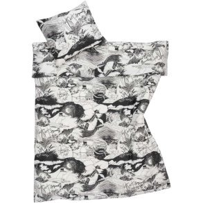Moomin Arabia Mumi Senges�t 140x200, Sort/Hvid/Sejlads