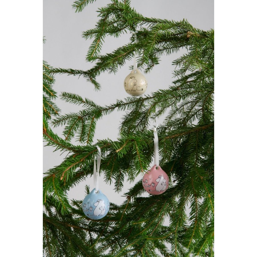 Moomin Arabia Mumi Kugler 2 stk. �5 cm, Pink/Bl�