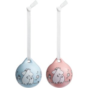 Moomin Arabia Mumi Kugler 2 stk. �5 cm, Pink/Bl�
