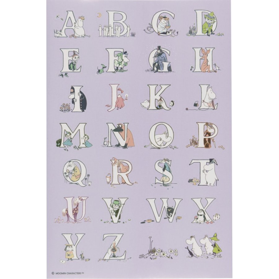Moomin Arabia Mumin Stickerset, Alphabet