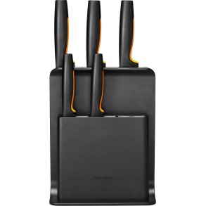 Fiskars Functional Form Messerblock mit 5 Messern, Schwarz
