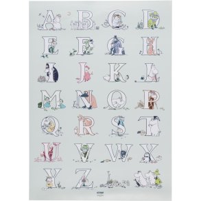 Moomin Arabia Mumin Alfabet Poster 50x70 cm, Minze