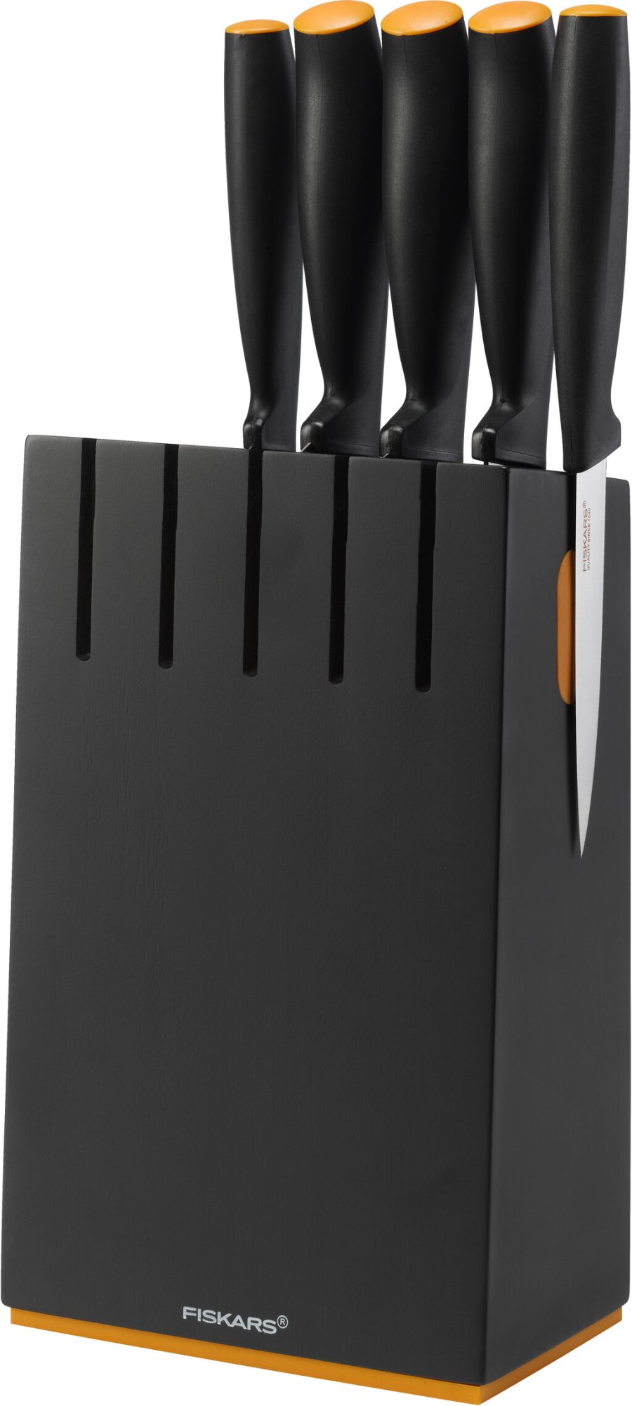 Fiskars Functional Form Knivblok m. 5 knive, Sort