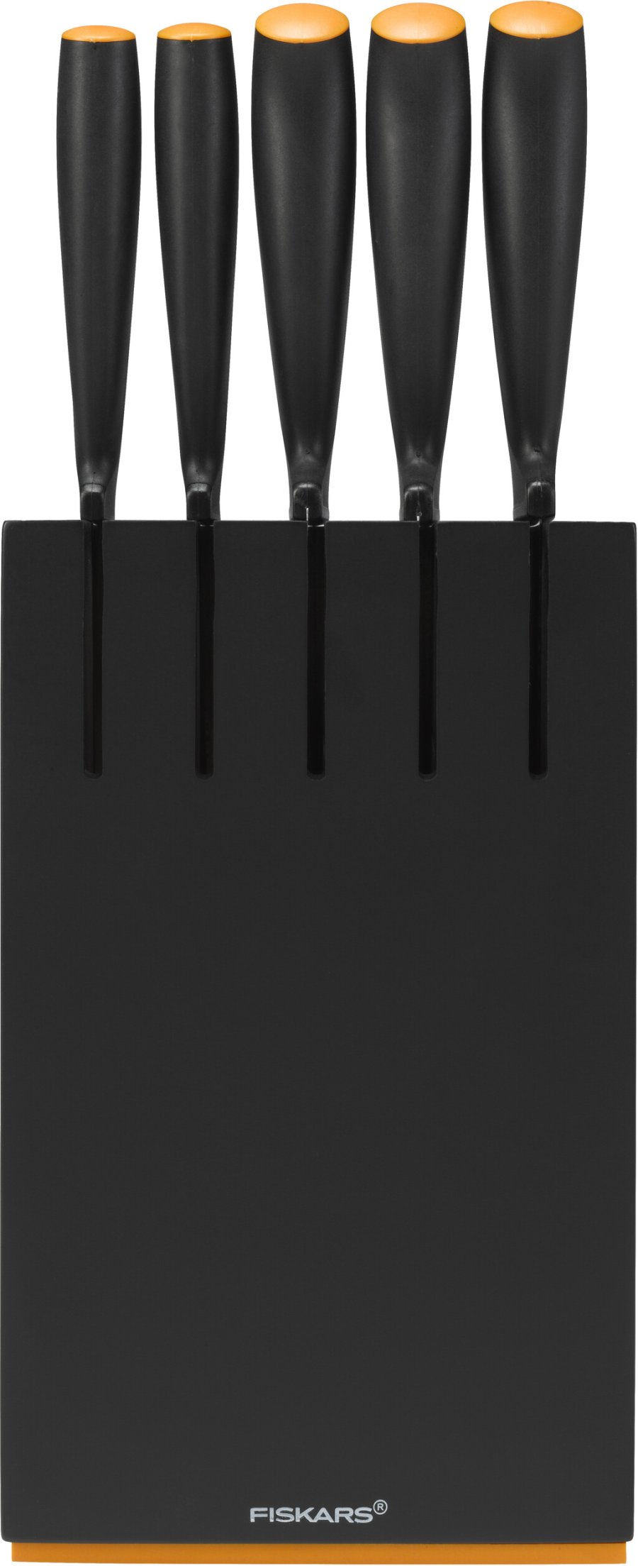 Fiskars Functional Form Knivblok m. 5 knive, Sort