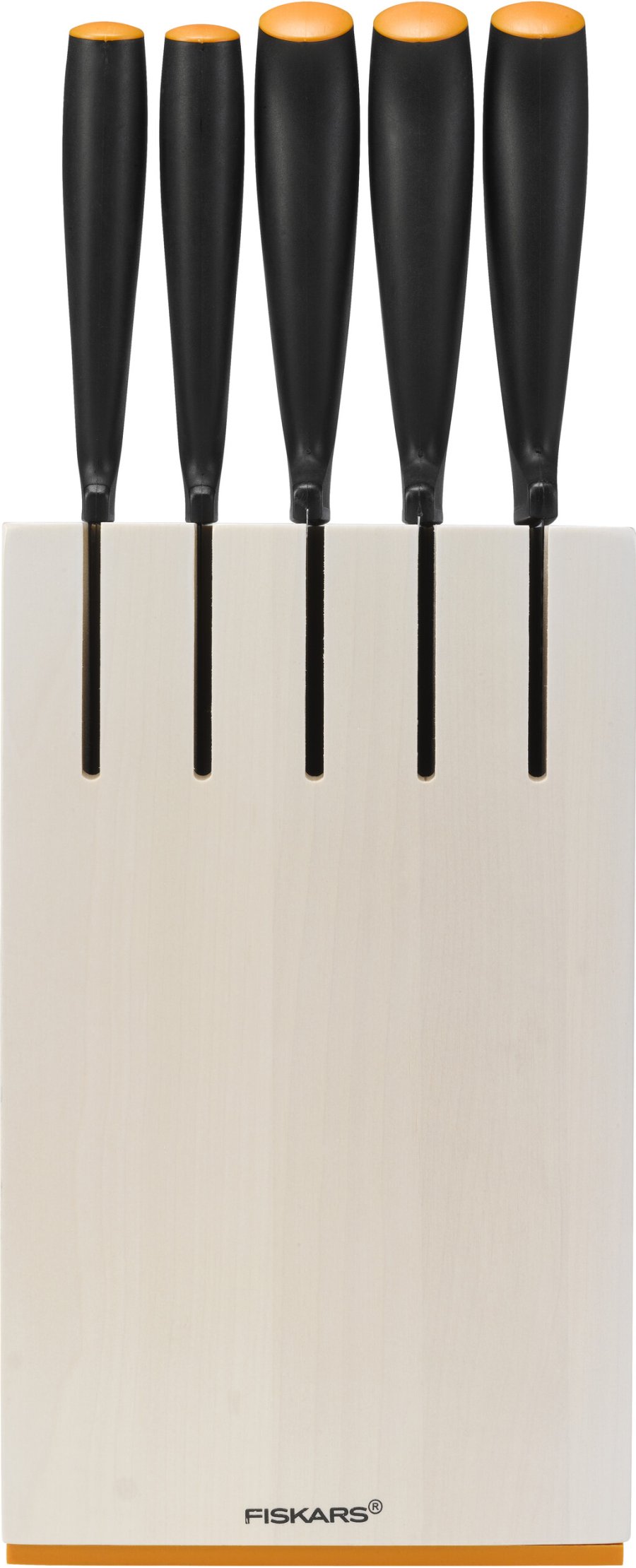 Fiskars Functional Form Knivblok m. 5 knive, Hvid