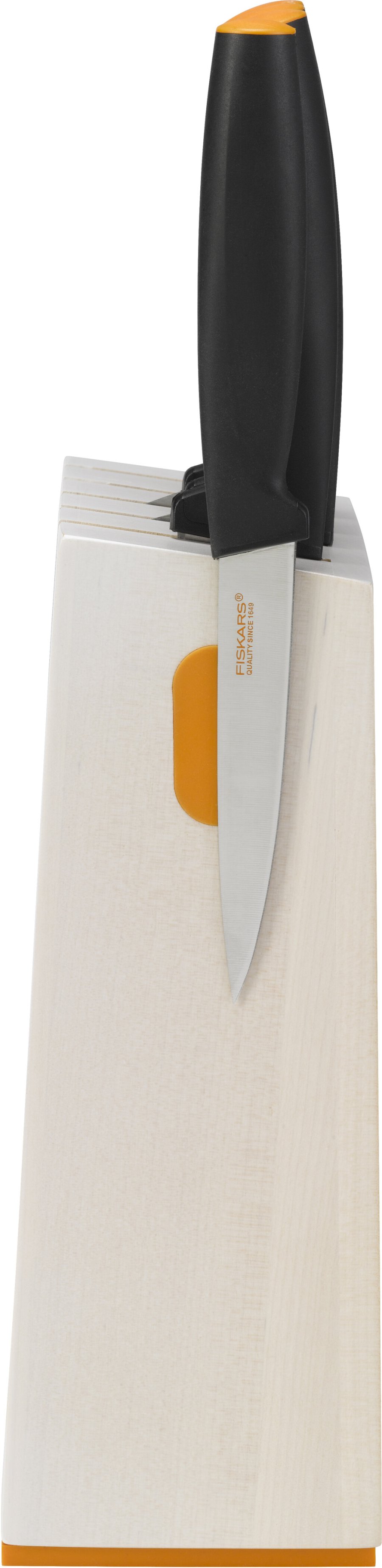 Fiskars Functional Form Knivblok m. 5 knive, Hvid