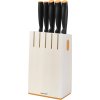 Fiskars Functional Form Knivblok m. 5 knive, Hvid