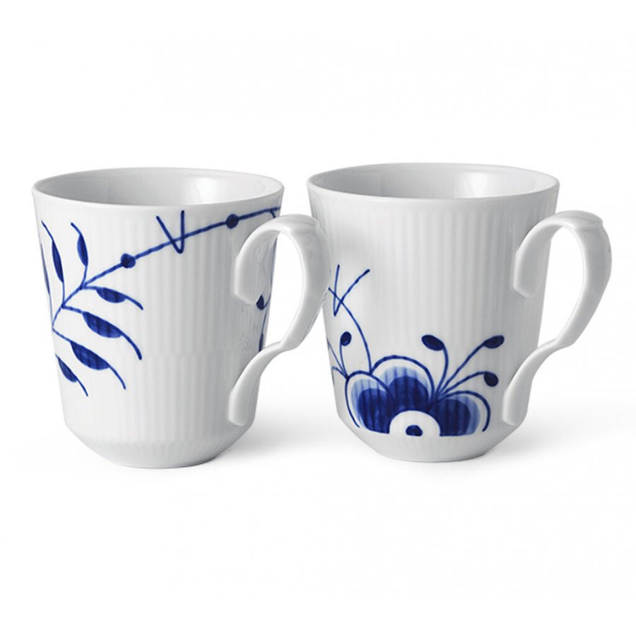Royal Copenhagen Krus 2 stk 37cl, Jubilumsdekoration, Bl Mega Riflet